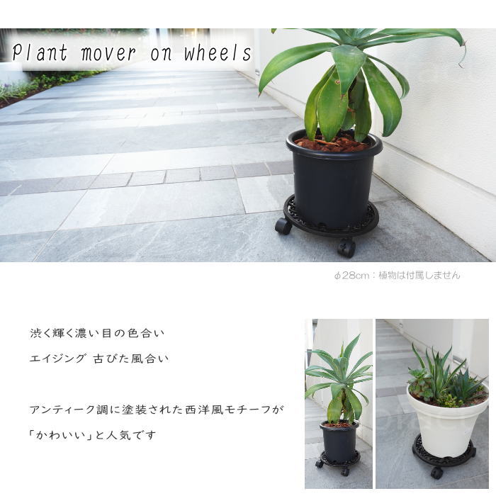 鉢台 植木鉢台 鉢置き台 サークル TG21 ラウンド キャスター付き 移動花台 植木鉢 鉢受台 フラワースタンド プラントムーバー プランツトロリー プランターキャディ プラントキャディ