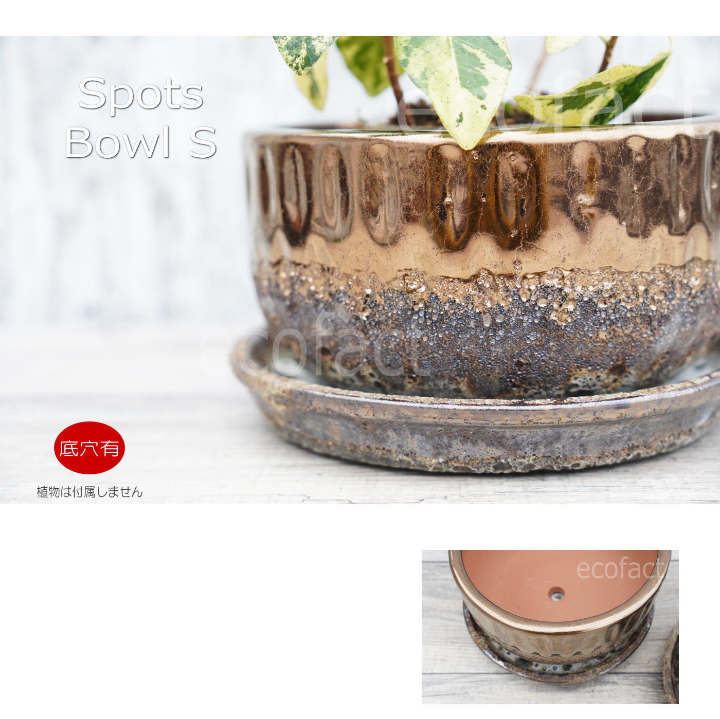 ポット 鉢 植木鉢 プランター おしゃれ 陶器 φ19 スポッツボウル ミックスM アッシュグレイ フラワーベース 花瓶 ガーデニング 園芸