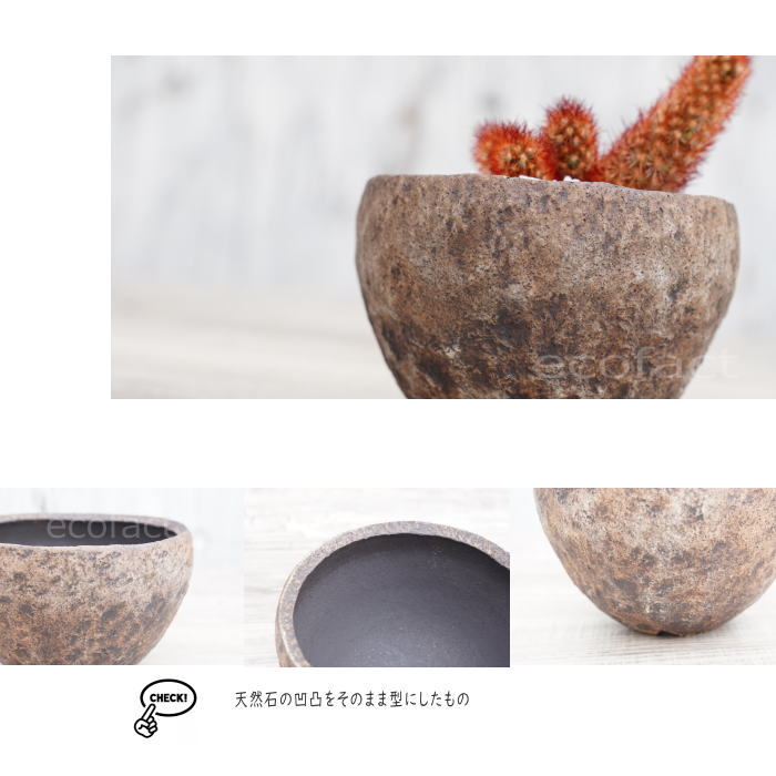 陶器鉢 植木鉢 ミニポット 底穴あり BUNGA POT ムーン(小) φ10.5cm おしゃれ かわいい プランター 宝寿窯 有田焼 陶芸鉢 観葉植物 アガベ サボテン ビザールプランツ 塊根植物 コーデックス 多肉植物