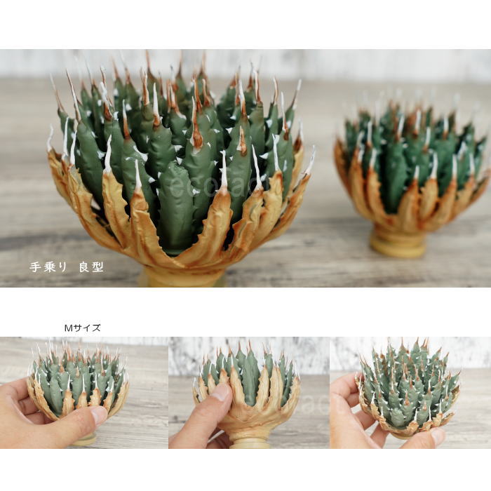 フェイクグリーン 3D フィギュア アガベ ユタエンシス エボリスピナ Sサイズ オーナメント 造花 人工観葉植物 強棘 良形 美株 樹脂 造形 塊根植物 コーデックス 多肉植物 おしゃれ ガーデニング 雑貨 LOBINDON 鉢別売り