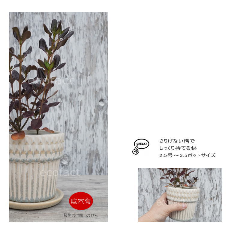 ポット 鉢 植木鉢 プランター おしゃれ 陶器 φ11.2cm Merge S ホワイト フラワーベース 花瓶 ガーデニング 園芸